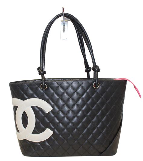 chanel quilted tote handbag black|chanel travel ligne tote.